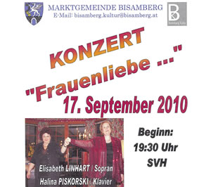 Frauenliebe Konzert 17 Sept 2010